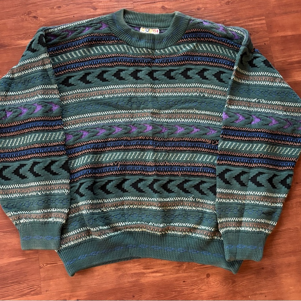 COOGI Green Geometric Sweatshirt